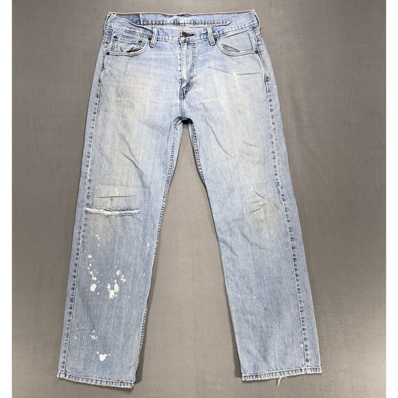 Levis 569 Jeans Men 34x31 Loose Straight Ripped Grunge Destroyed American‎ Denim - Picture 1 of 12